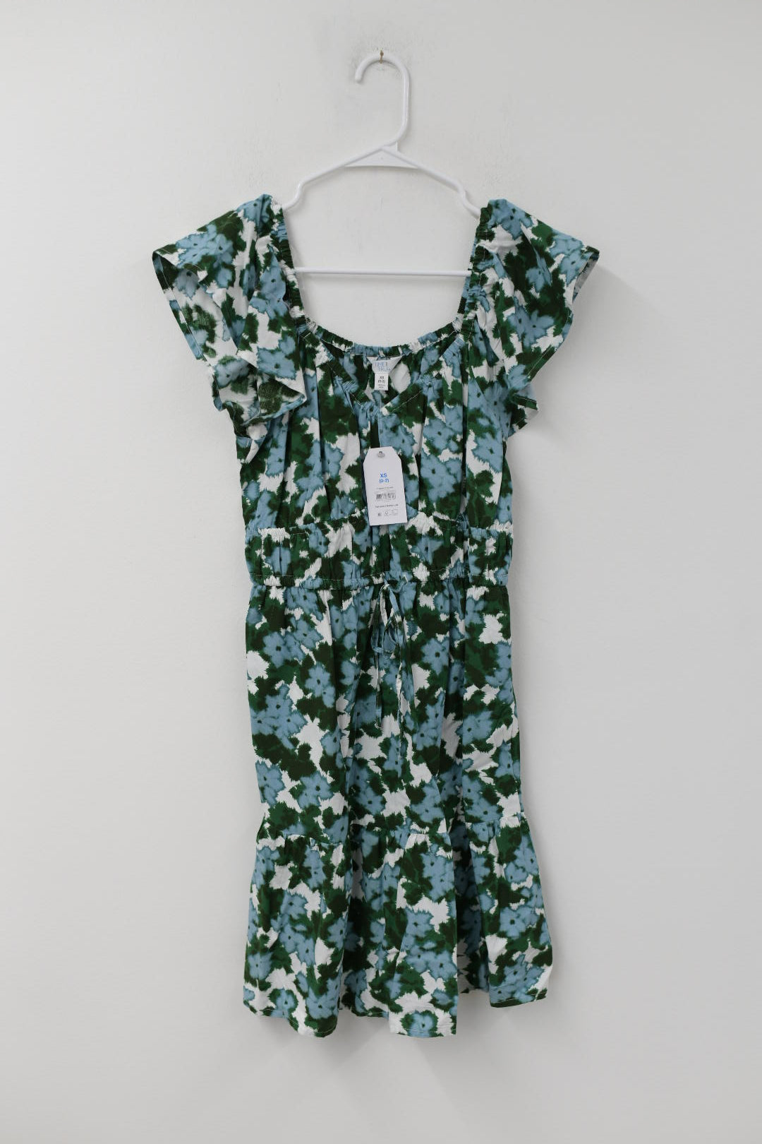 Time and Tru flutter sleeve tiered mini dress Size XS / NWT