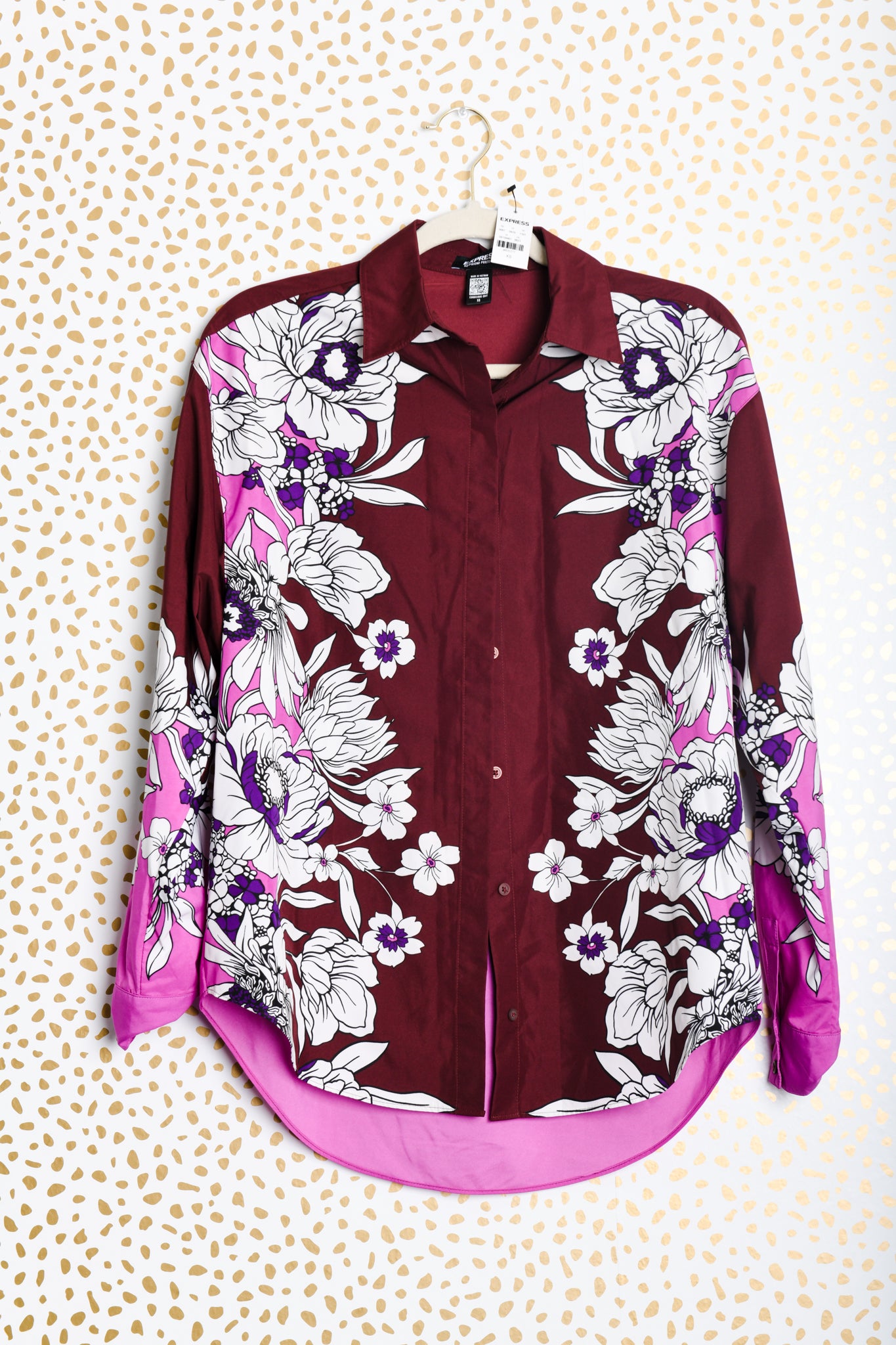 Express long sleeve button up blouse Size XS / NWT