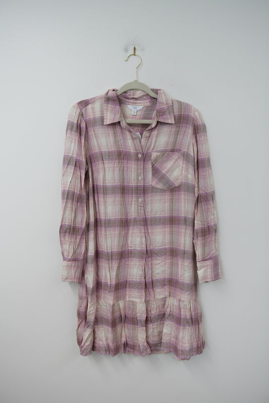 Time and Tru plaid mini shirt dress Size S / NWT
