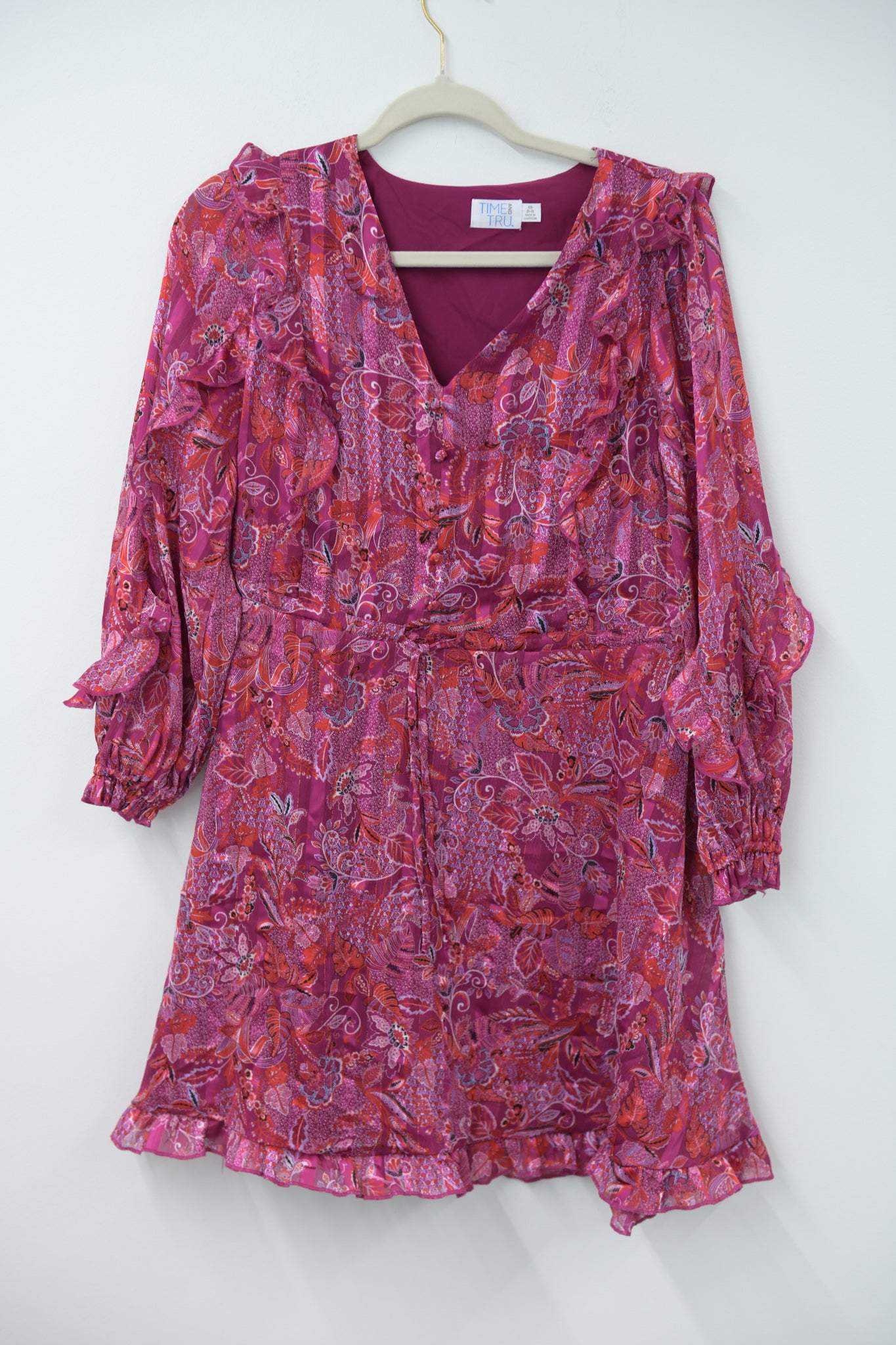 Time and Tru long sleeve mini dress Size xS / EUC