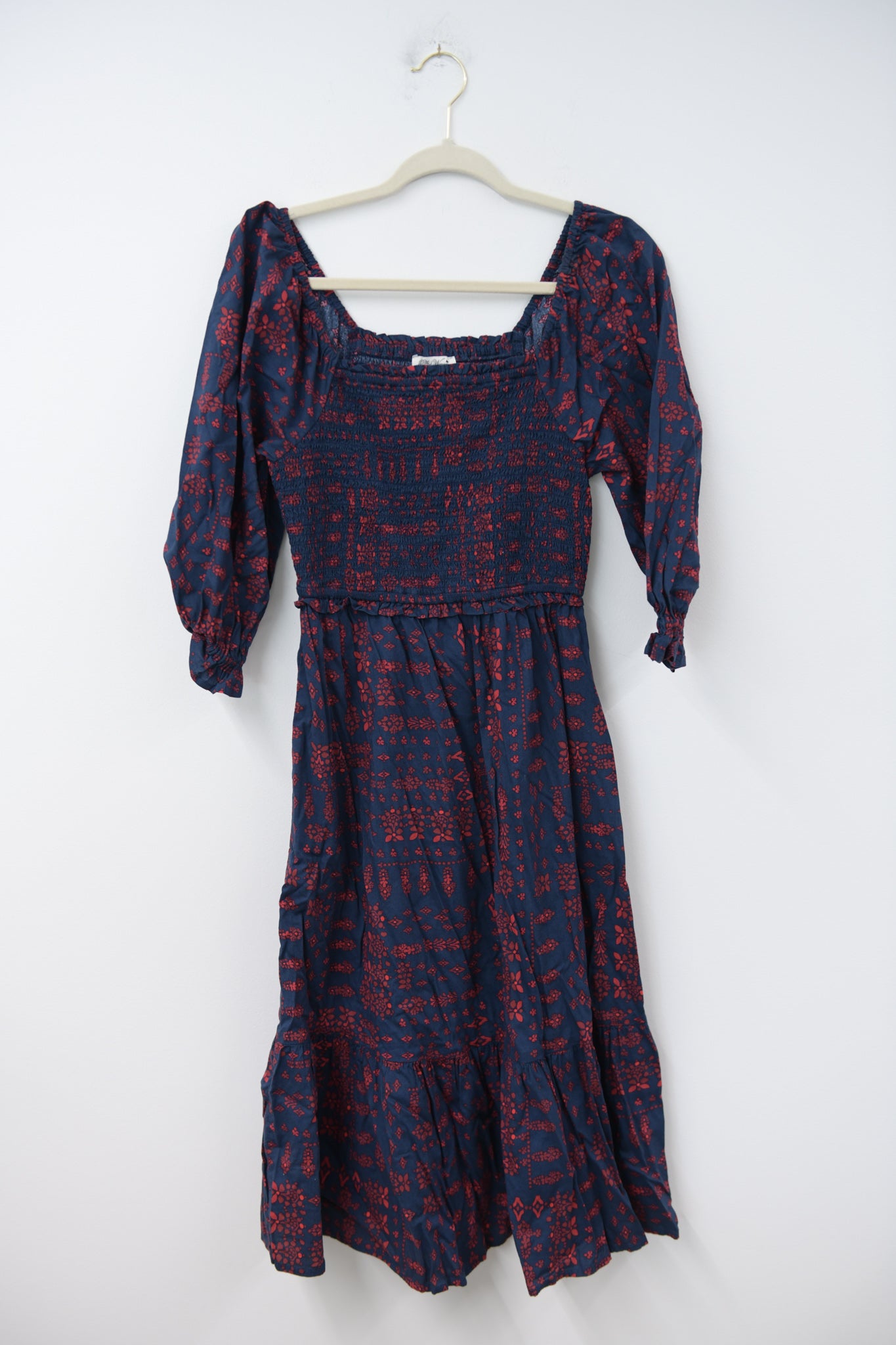 Pioneer Woman long sleeve smocked mini dress Size S / EUC