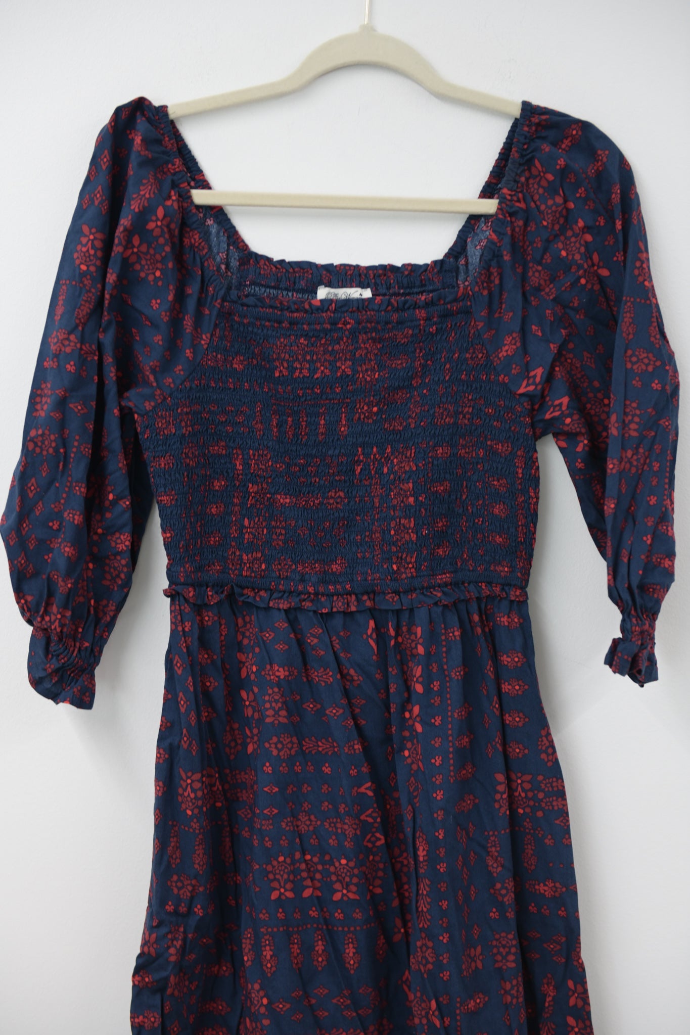 Pioneer Woman long sleeve smocked mini dress Size S / EUC
