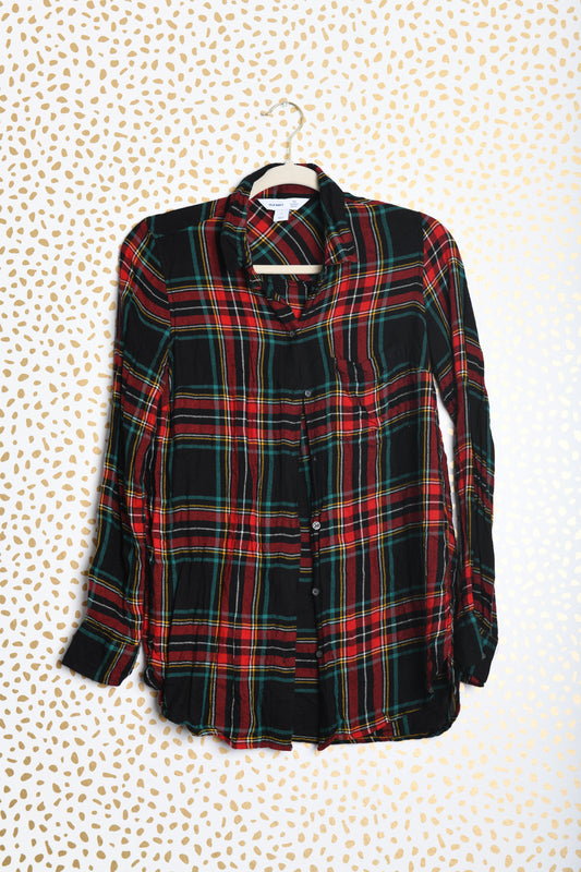 Old Navy long sleeve button up blouse Size S/ EUC