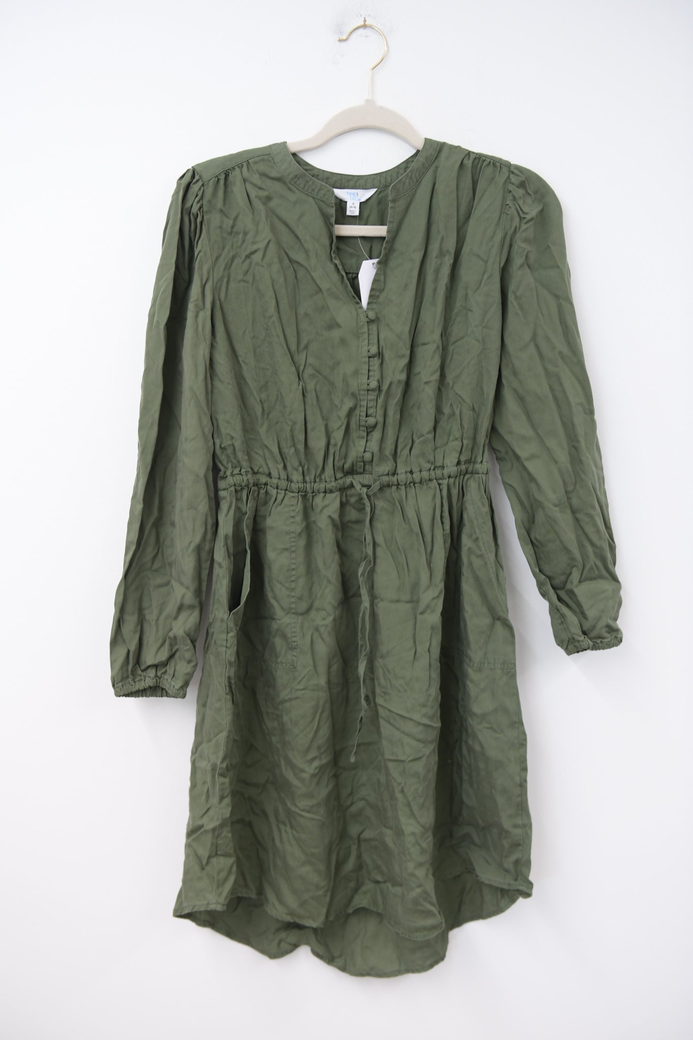 Time and Tru drawstring mini dress Size S / NWT