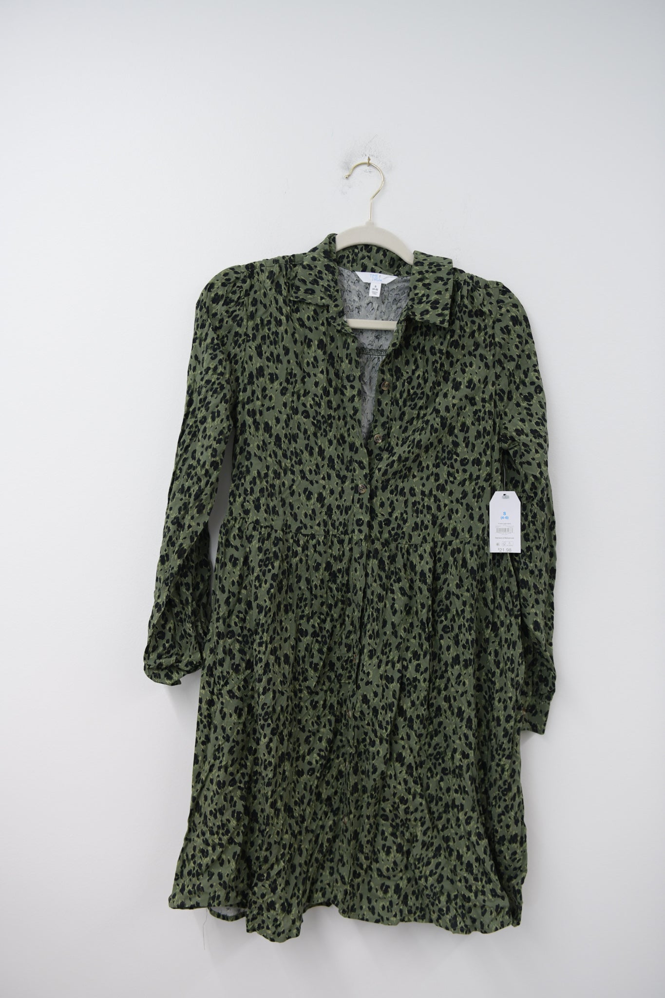 Time and Tru long sleeve shirt mini dress Size S / NWT