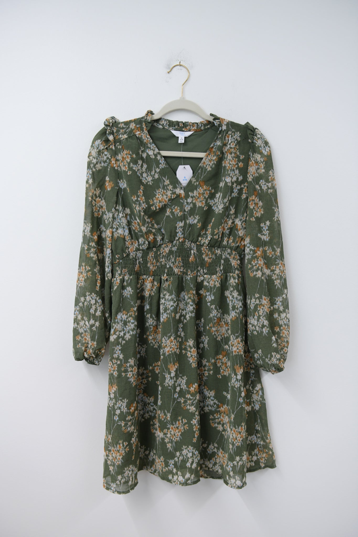 Time and Tru smocked waist mini dress Size S / NWT