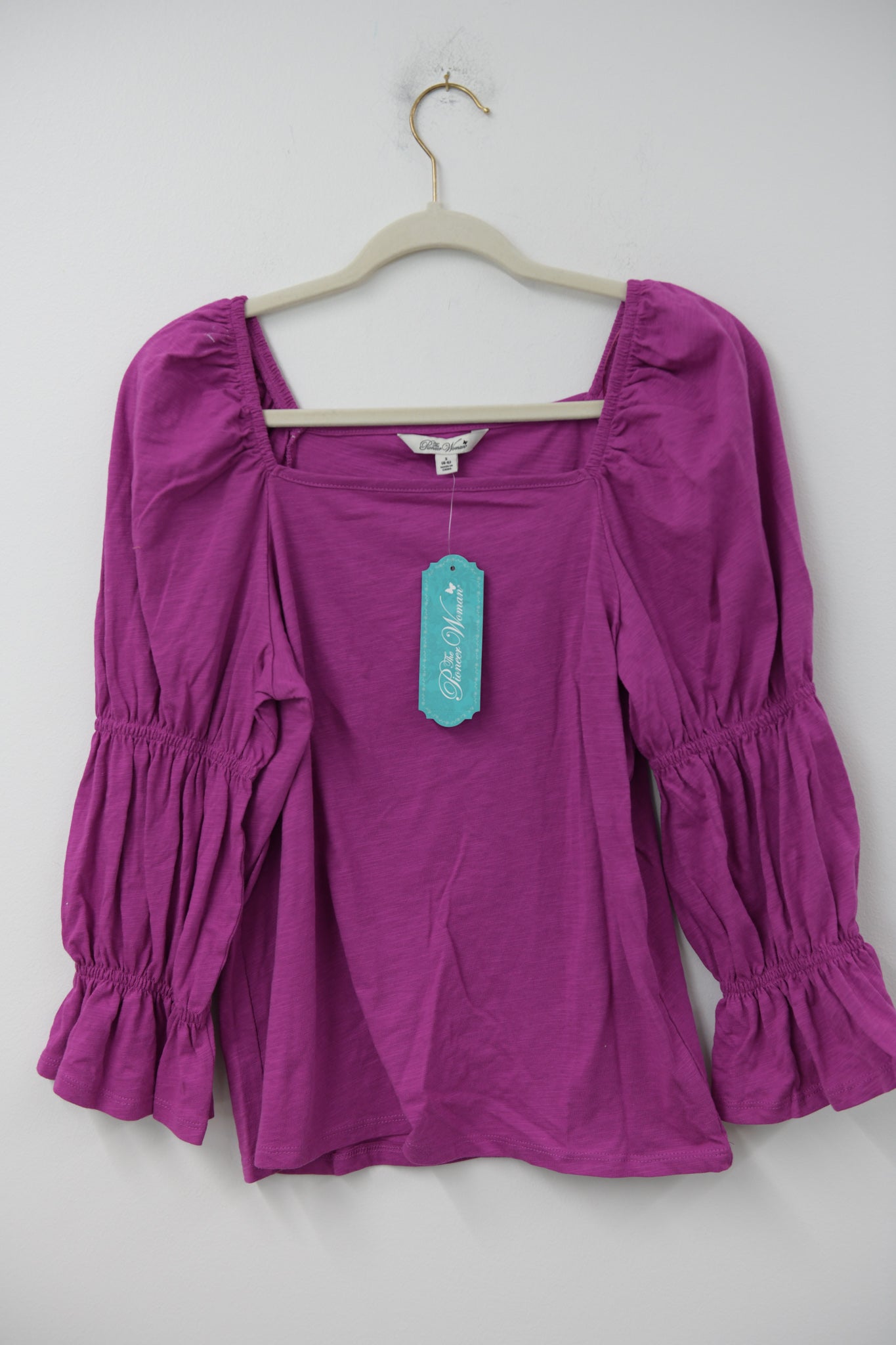 Pioneer Woman long sleeve square neck blouse Size S / NWT
