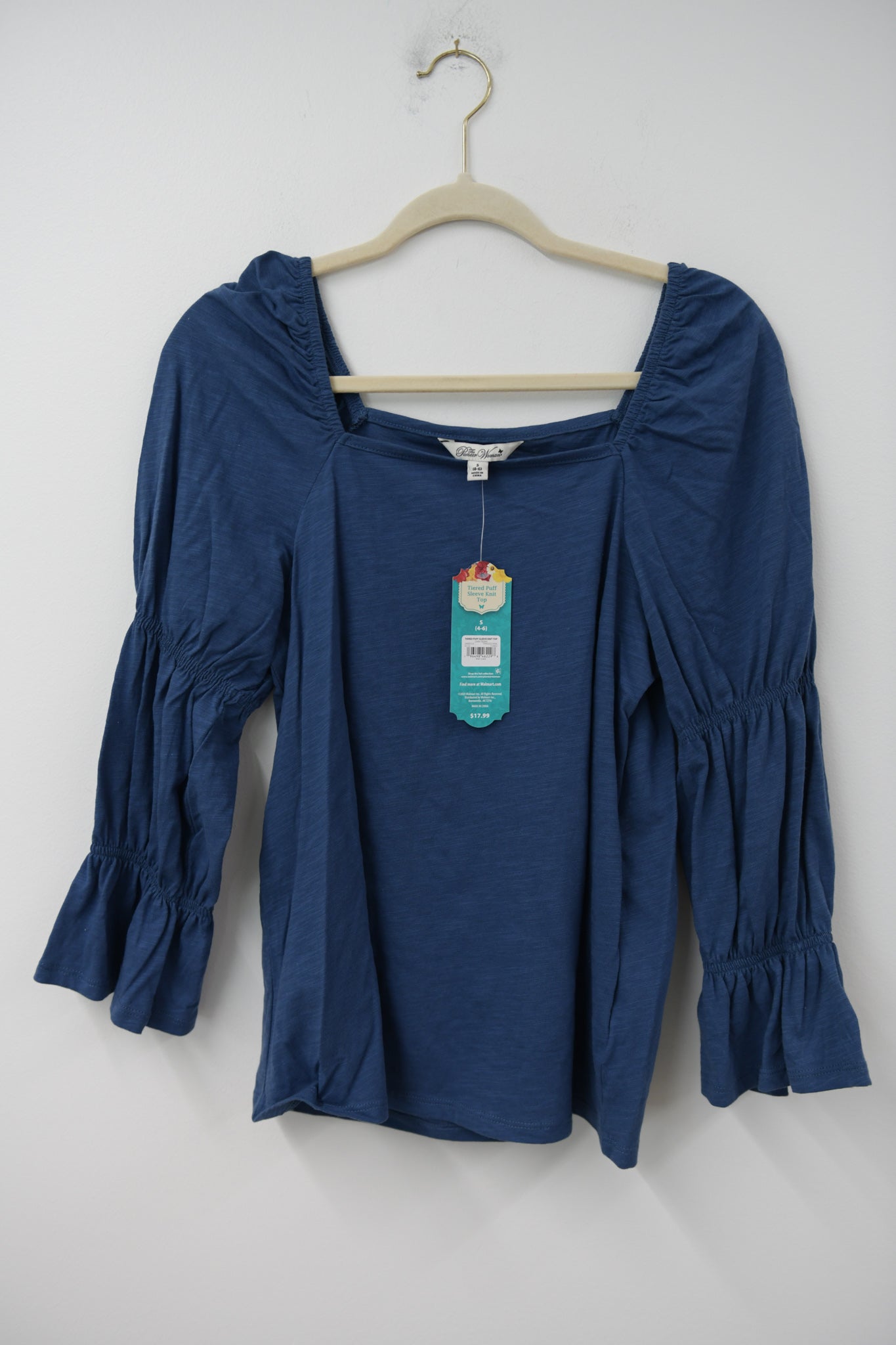 Pioneer Woman long sleeve square neck blouse Size S / NWT