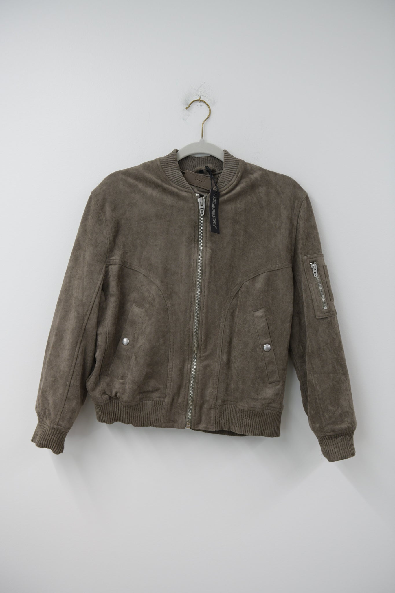 Blank NYC faux suede bomber jacket Size S / NWT