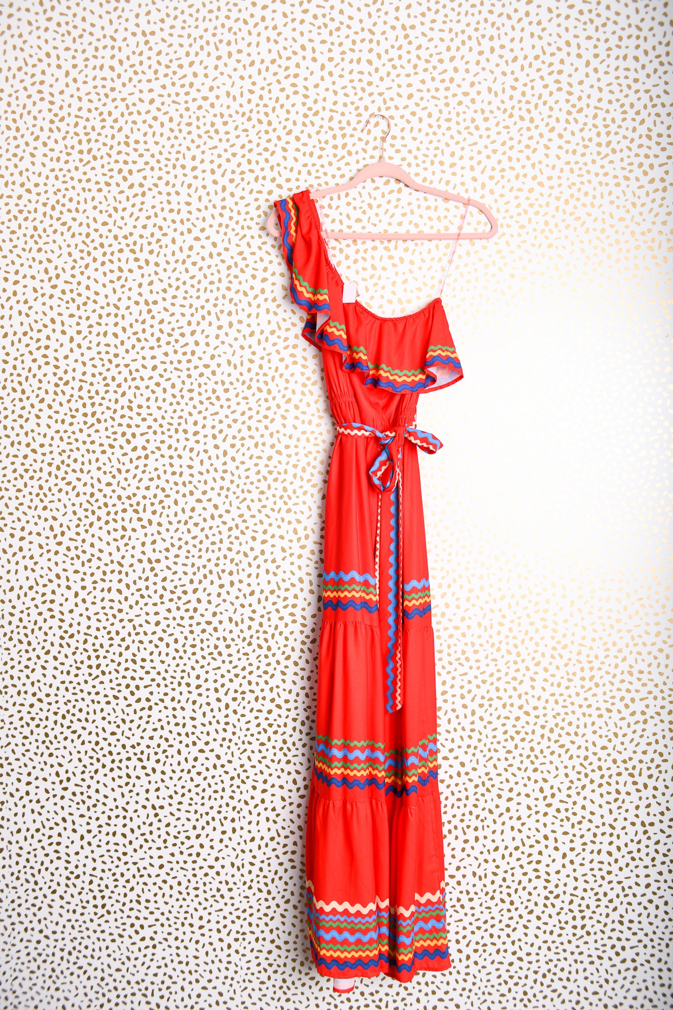 Flying Tomatoes one shoulder maxi dress Size M /EUC