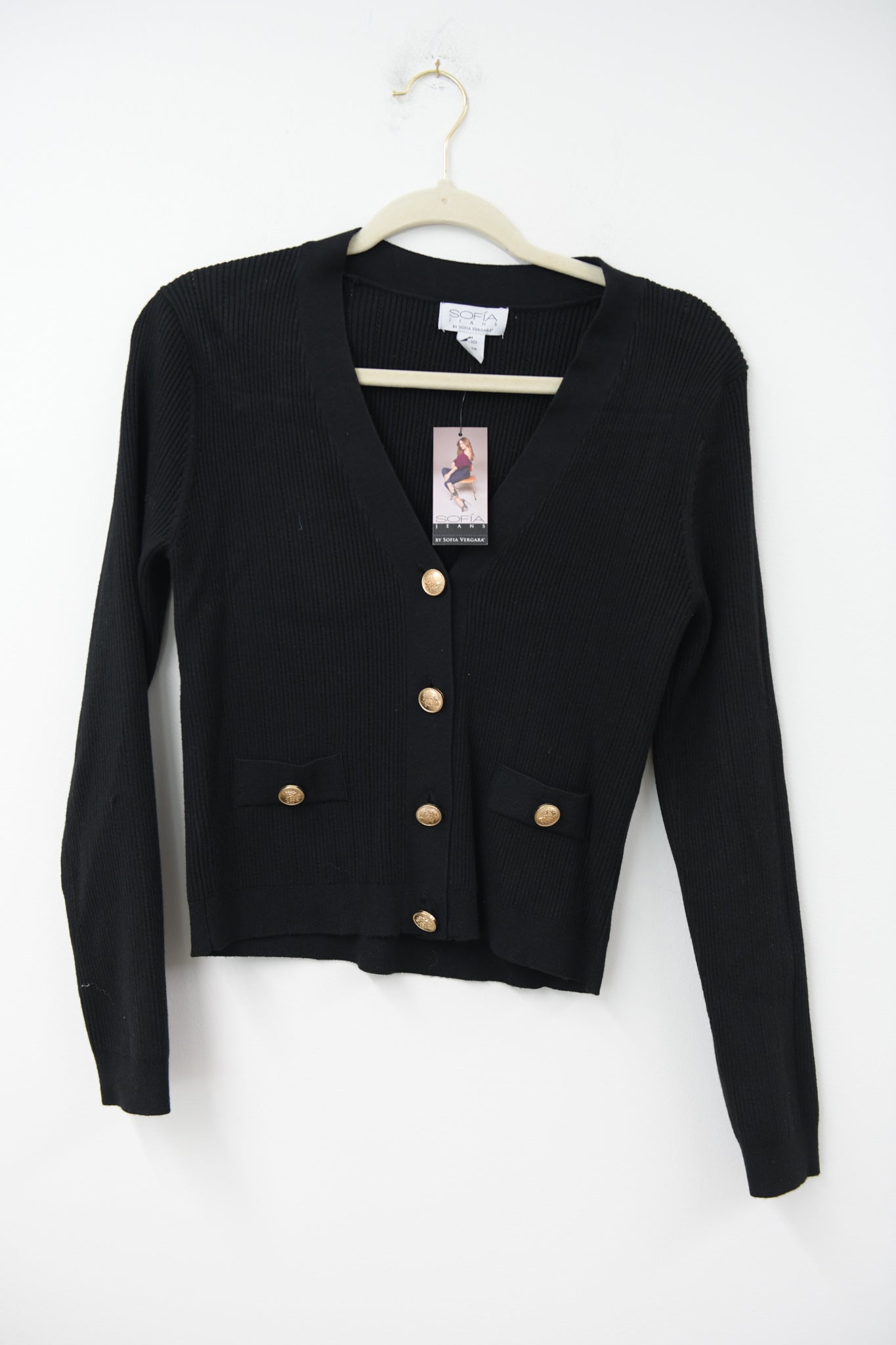 Sofia ribbed button cardigan Size M / NWT