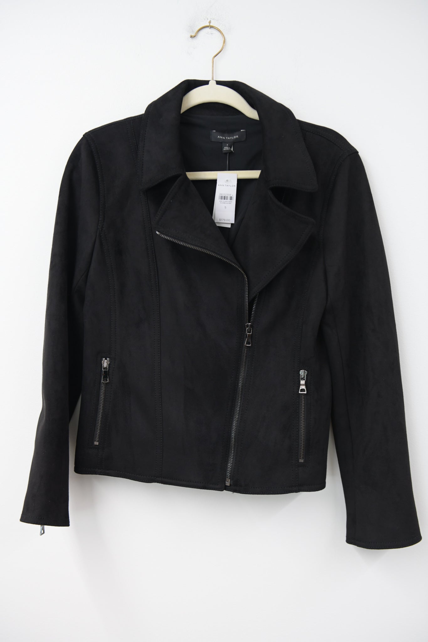 Ann Taylor faux suede moto jacket Size S / NWT