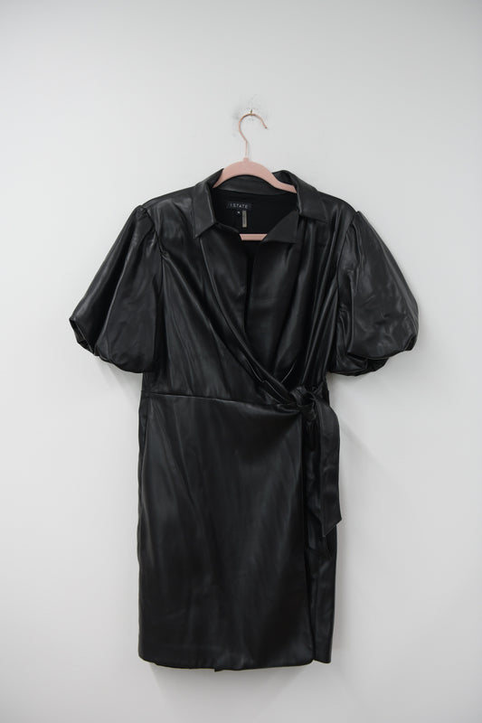 1. State faux leather mini dress Size M / EUC