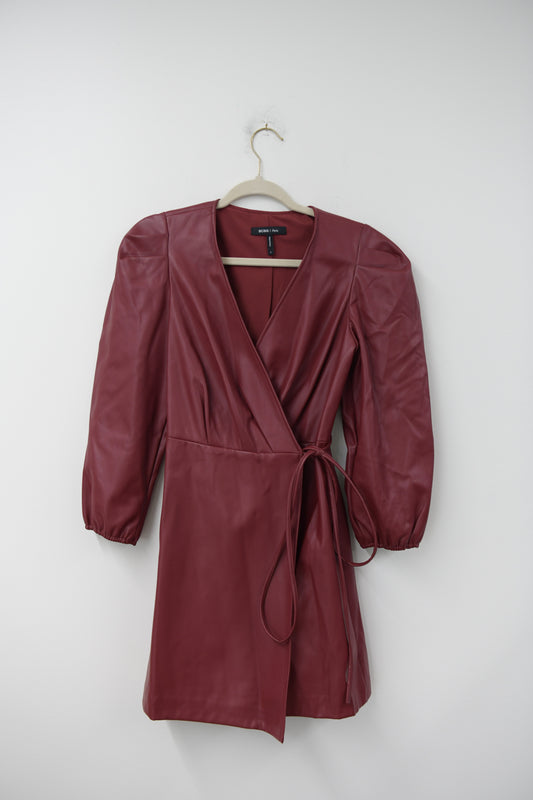 BCBG Paris faux leather mini dress Size S / EUC