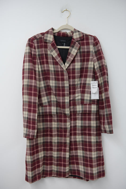 1. State plaid topcoat Size S / NWT