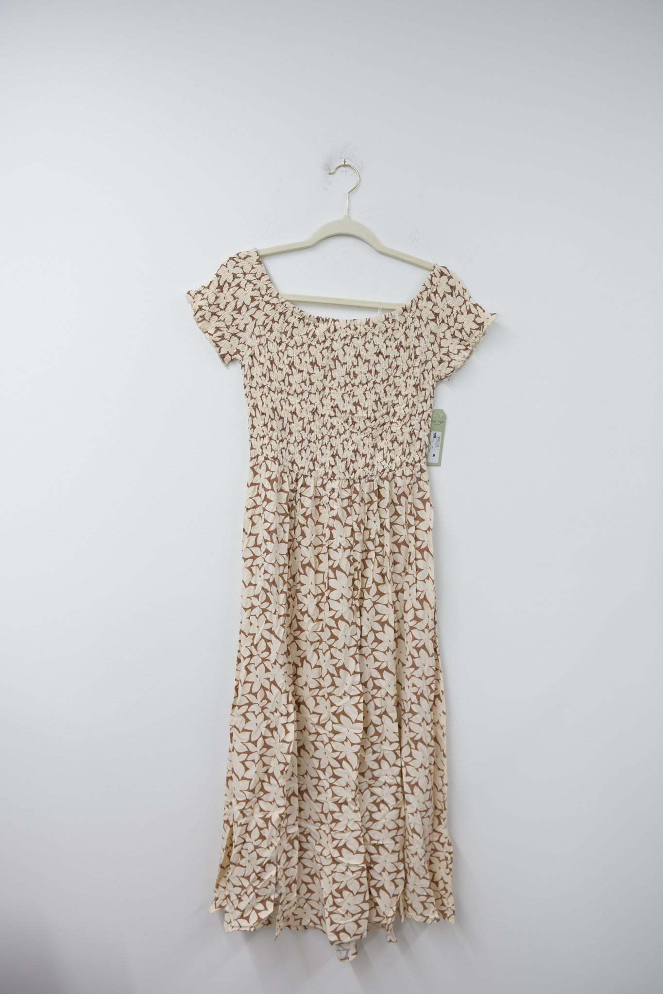 Nine Eight smocked midi dress Size M / NWT