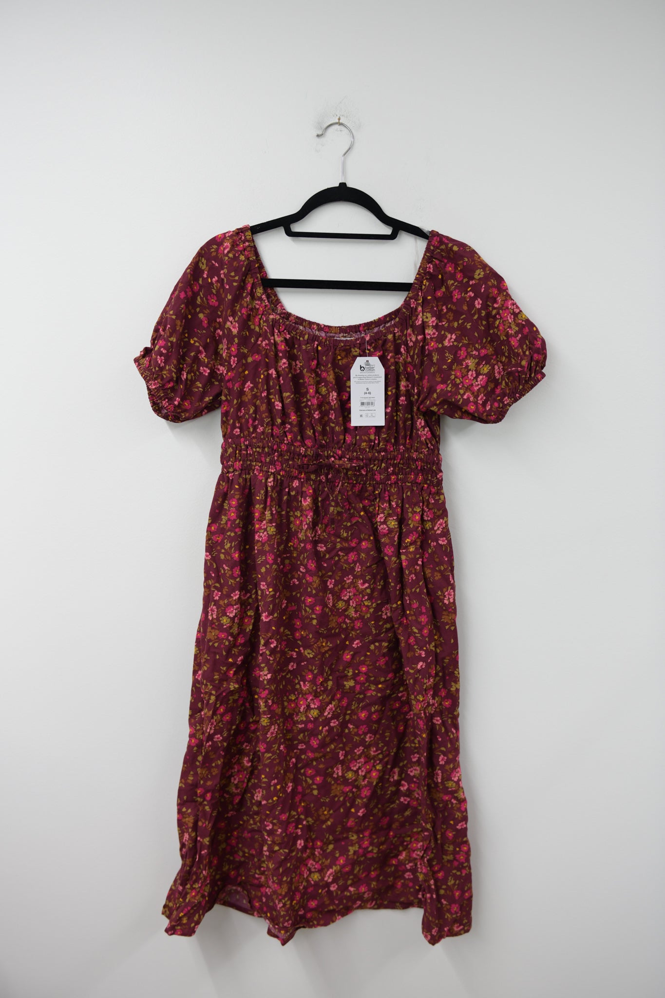 Time and Tru puffed sleeve midi dress Size S / NWT
