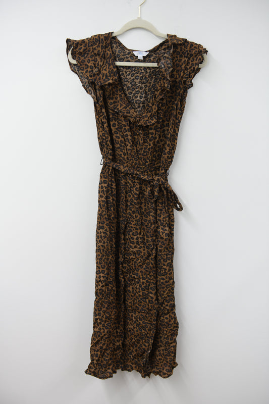 Time and Tru ruffled neck midi dress Size S / EUC