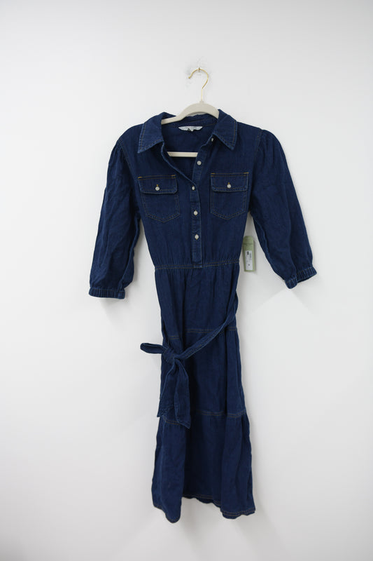 Nine Eight denim midi dress Size S / NWT