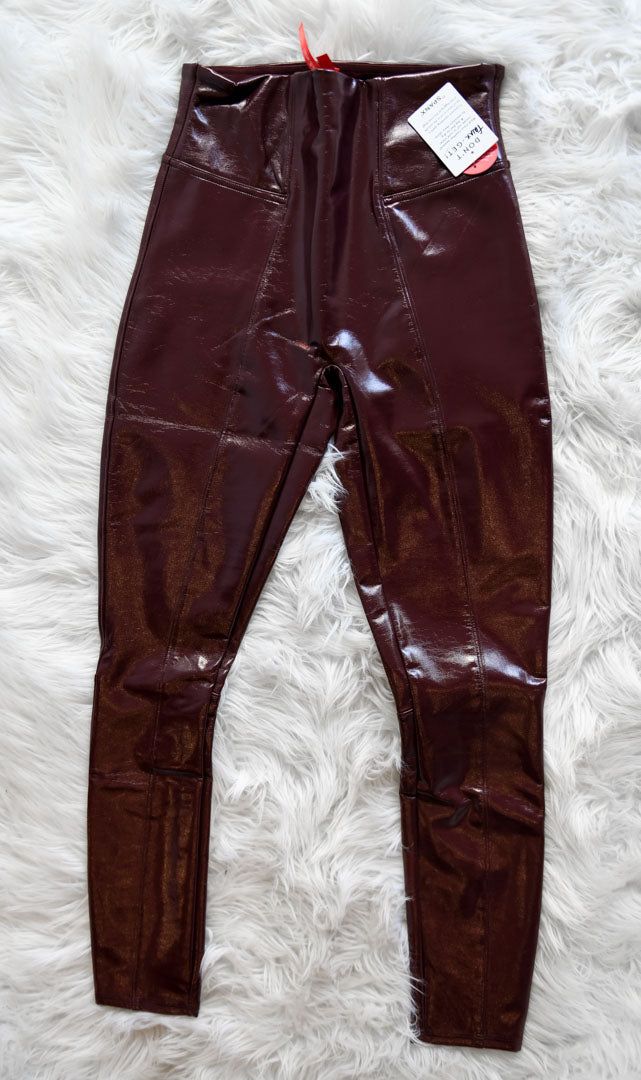 Spanx faux patent leather legging Size S / NWT