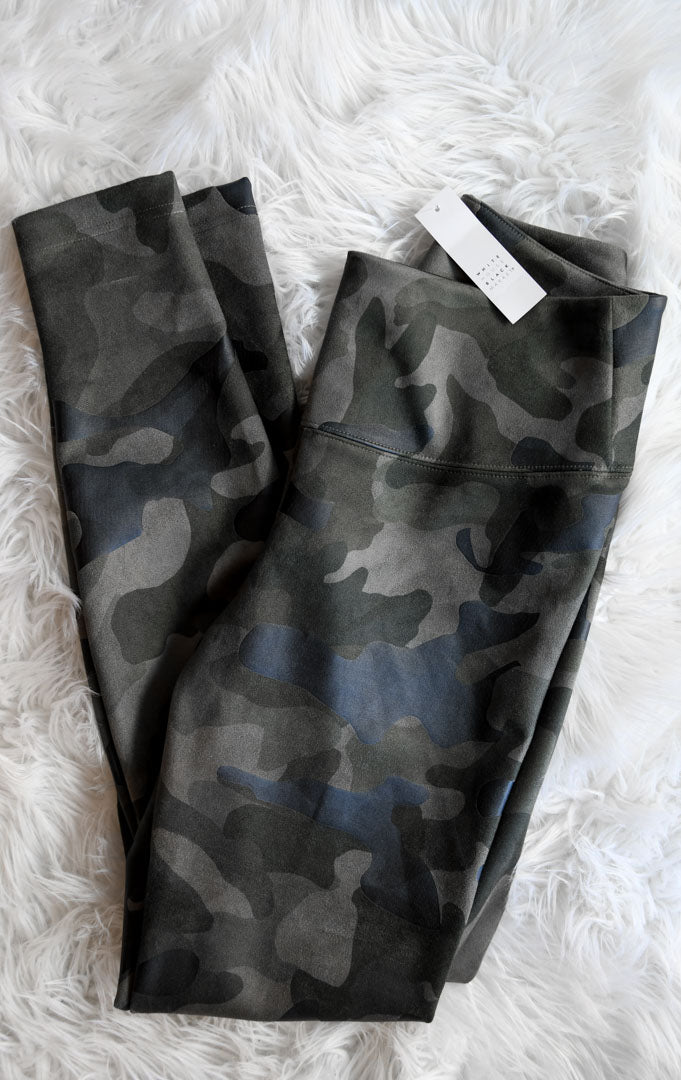 White House Black Market camo runway leggings Size 4r / NWT