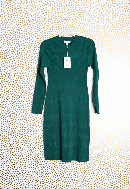 Free Assembly long sleeve midi dress Size S \ NWT