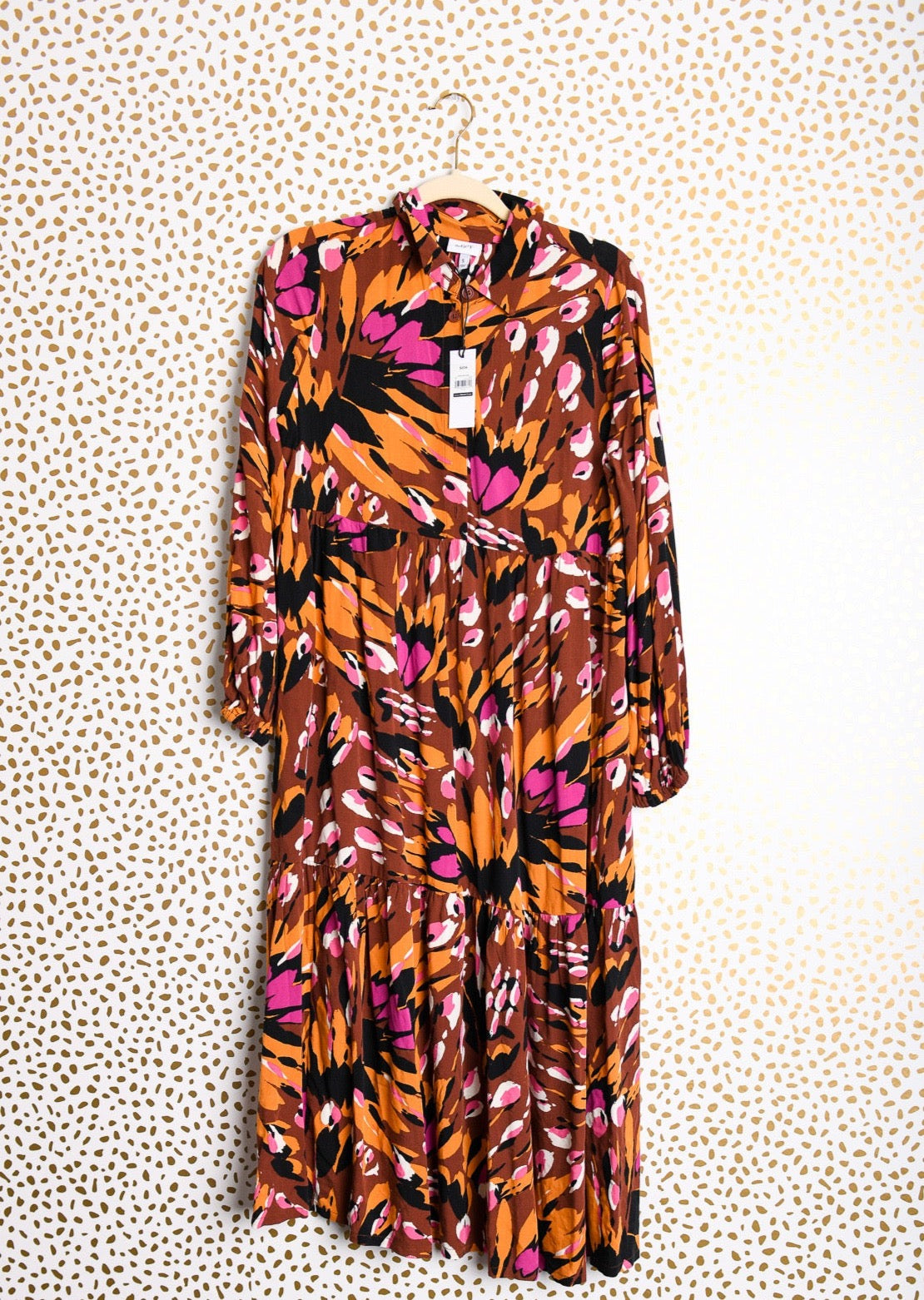 The Get long sleeve midi dress Size S \ NWT