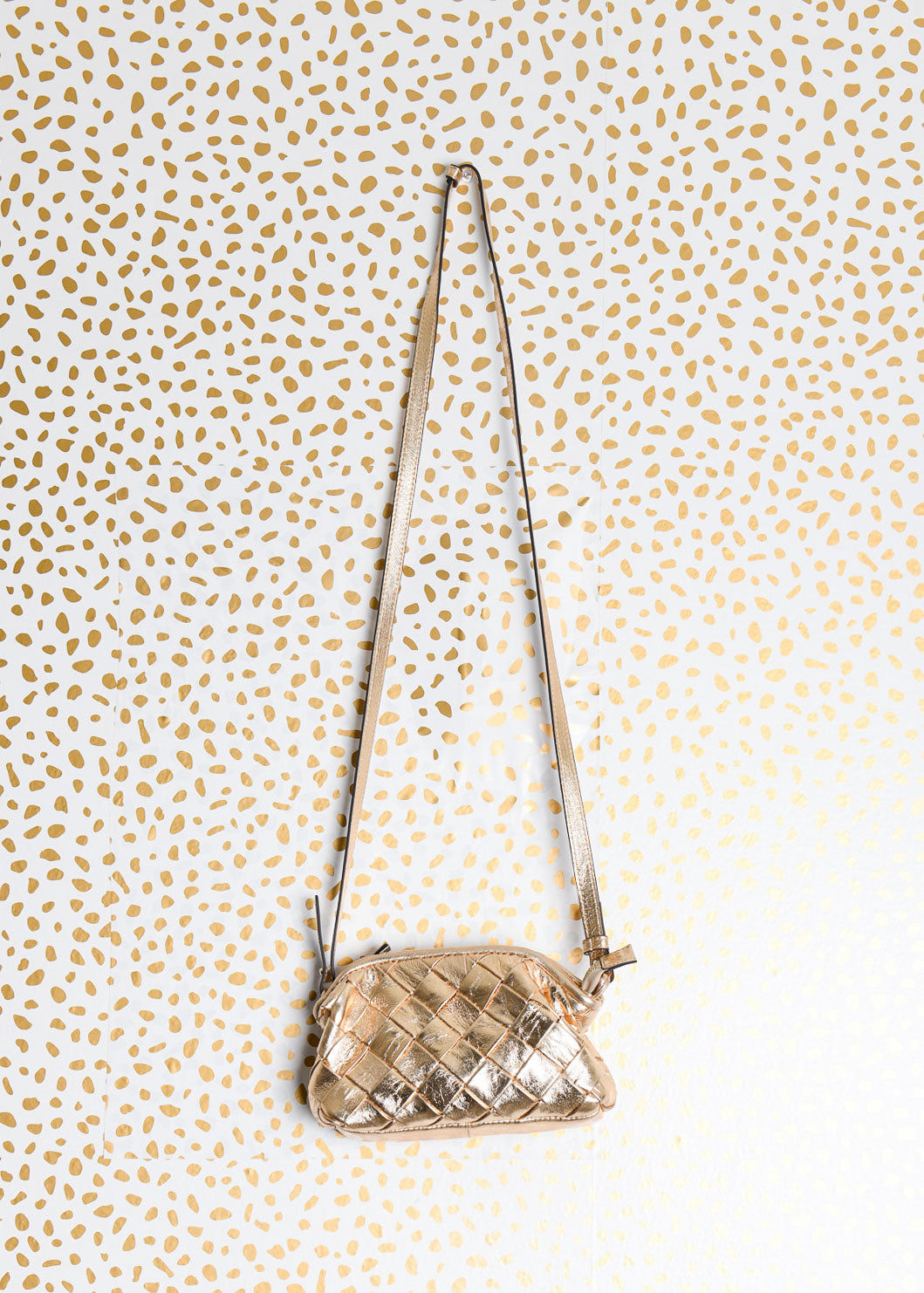 Vince Camuto gold leori crossbody