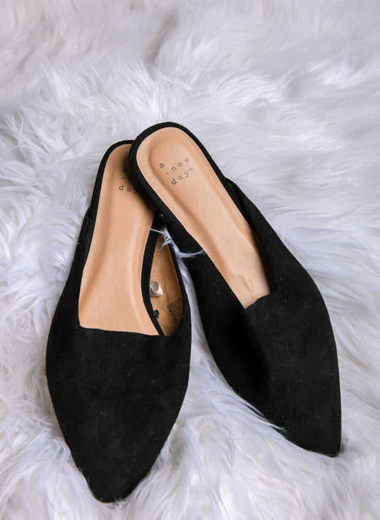 A New Day slip on suede flat mules size 8&1/2