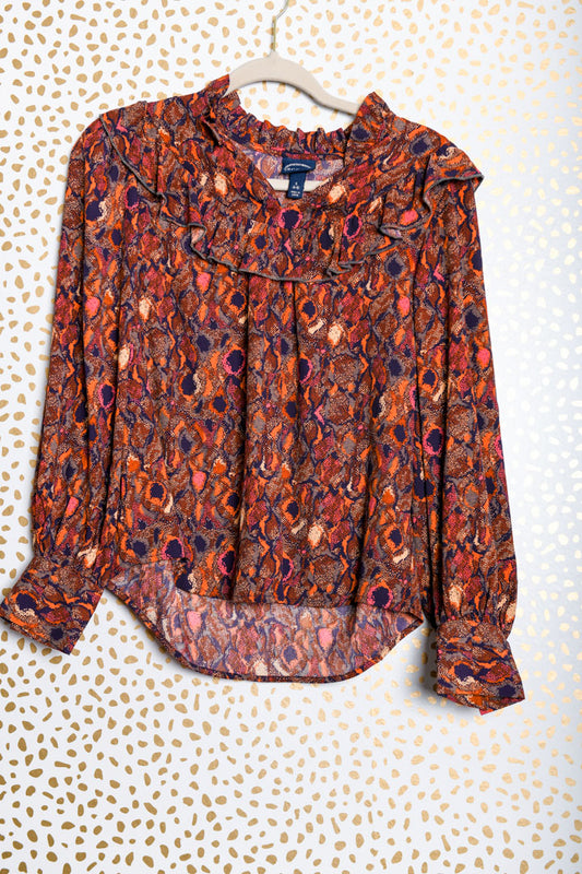 Scoop long sleeve blouse Size S /EUC