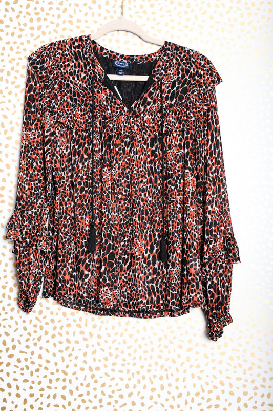 Scoop long sleeve blouse  Size S /EUC