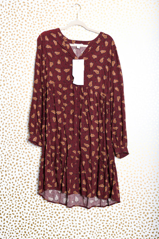 Beach Lunch Lounge long sleeve dress Size S/EUC