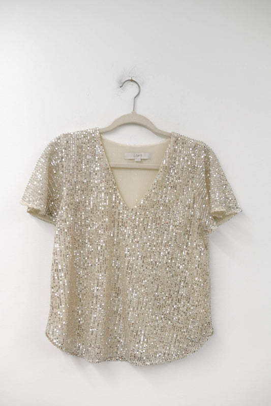 Loft sequin blouse Size S / EUC