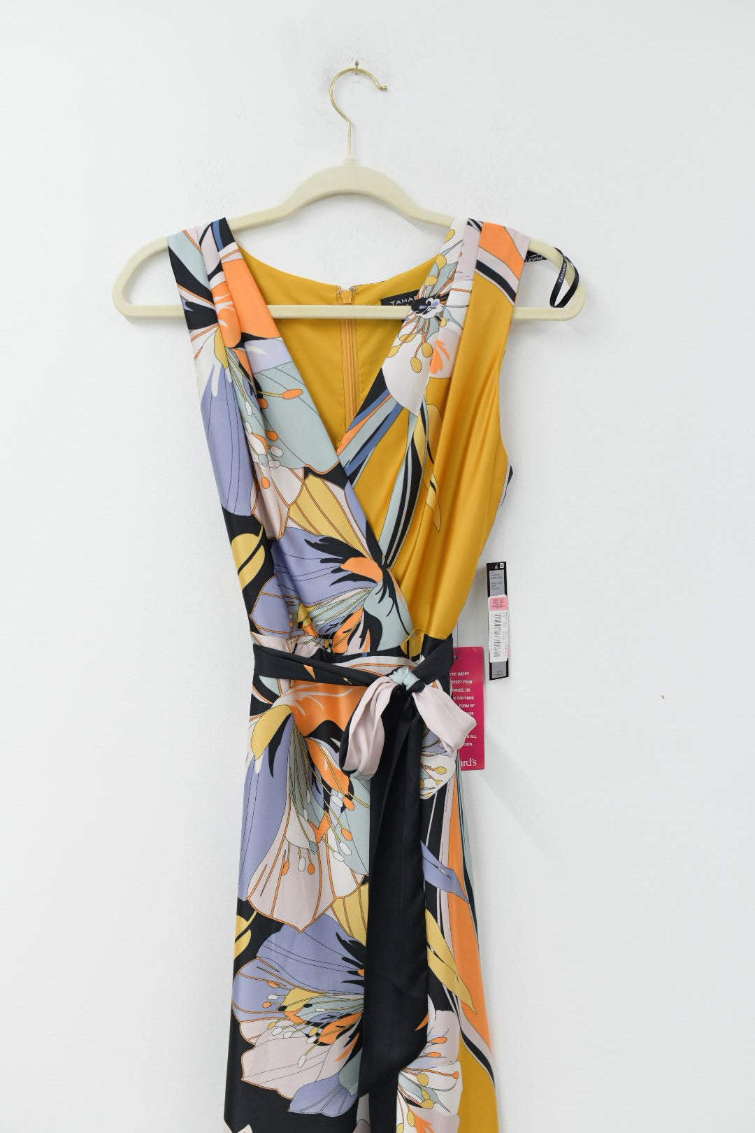 Tahari tie waist maxi dress Size 4 /NWT