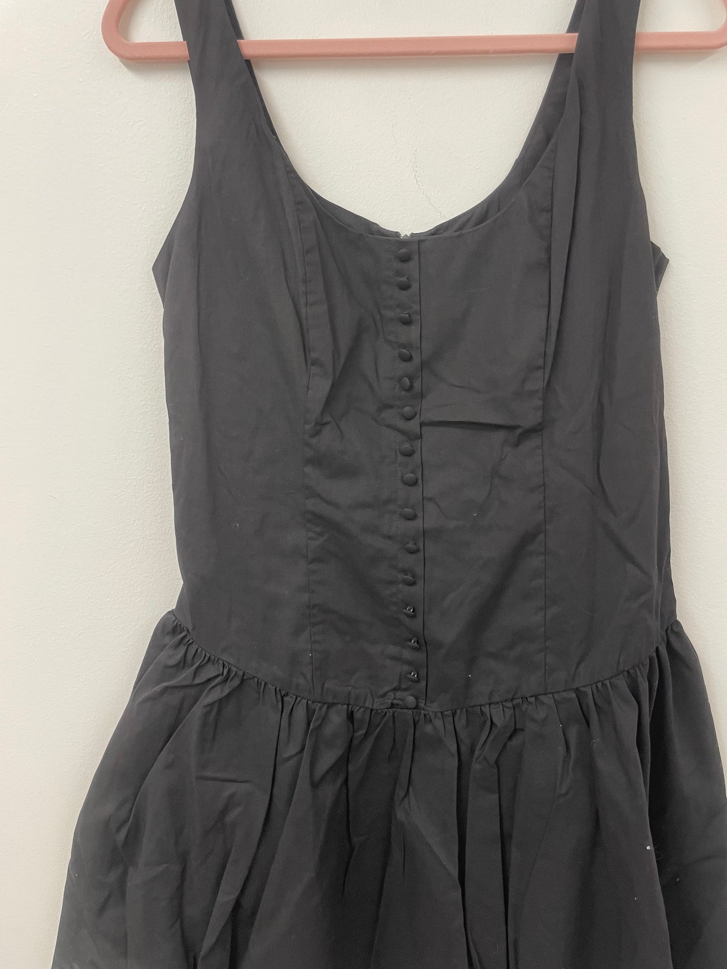 Scoop button front poplin mini dress Size S/ NWT