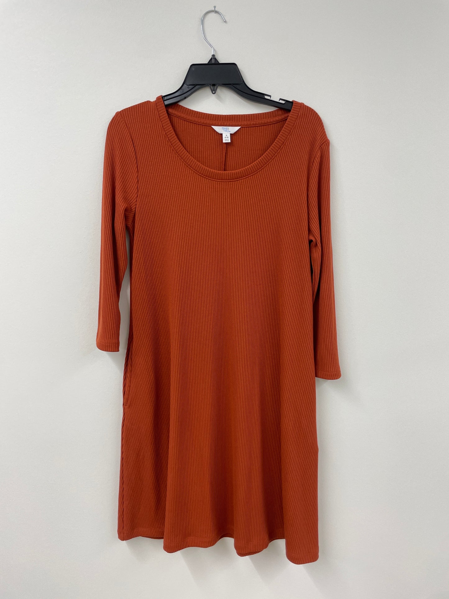 Time and Tru ribbed 3/4 sleeve mini dress  Size S /EUC