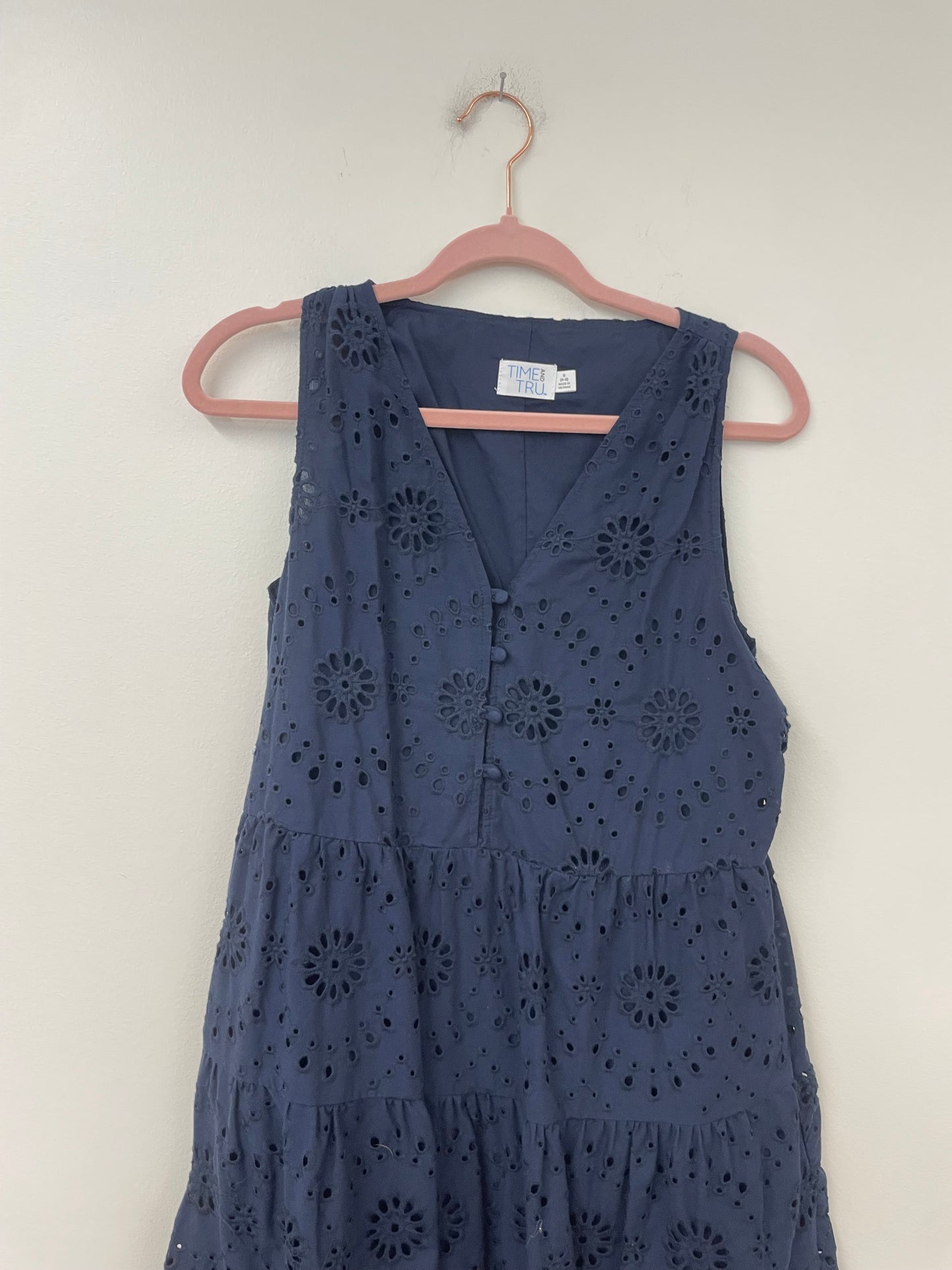 Time and Tru eyelet sleeveless mini dress Size S /EUC