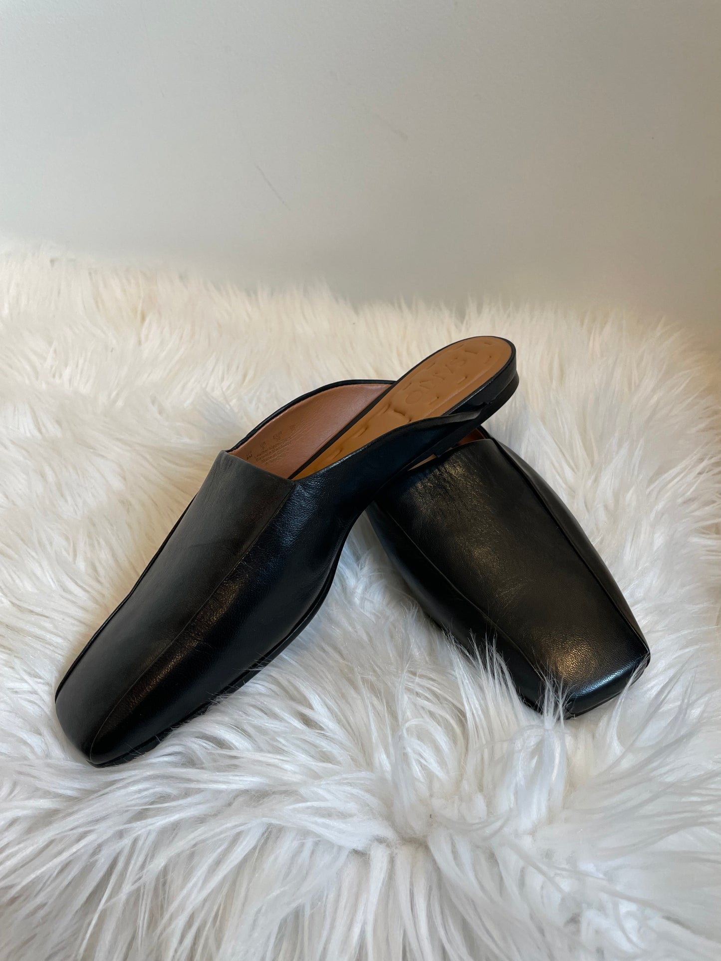 Sarto black slip on flats Size 8