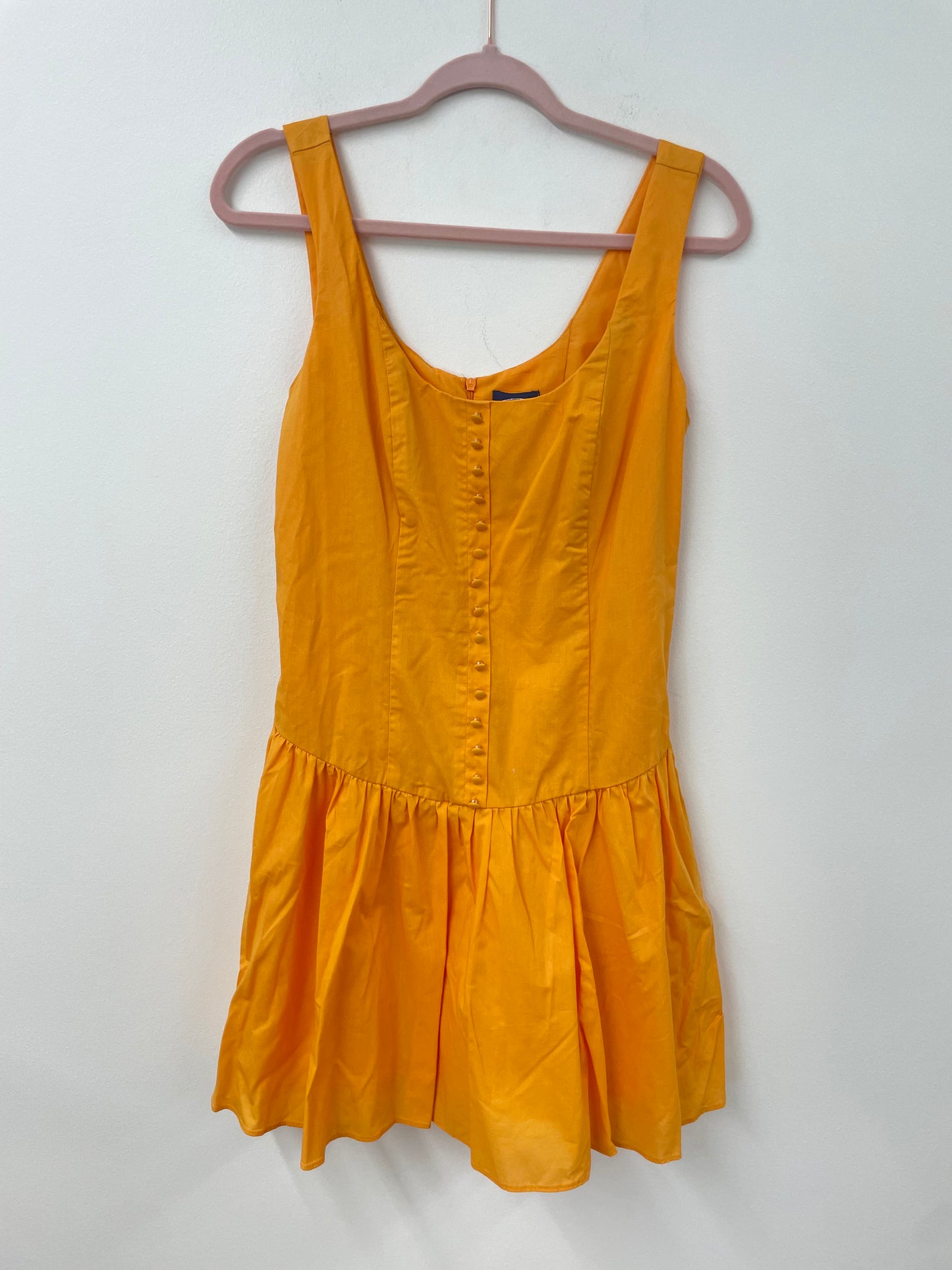 Scoop button front poplin mini dress Size S  / NWT