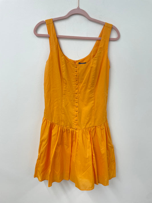 Scoop button front poplin mini dress Size S  / NWT