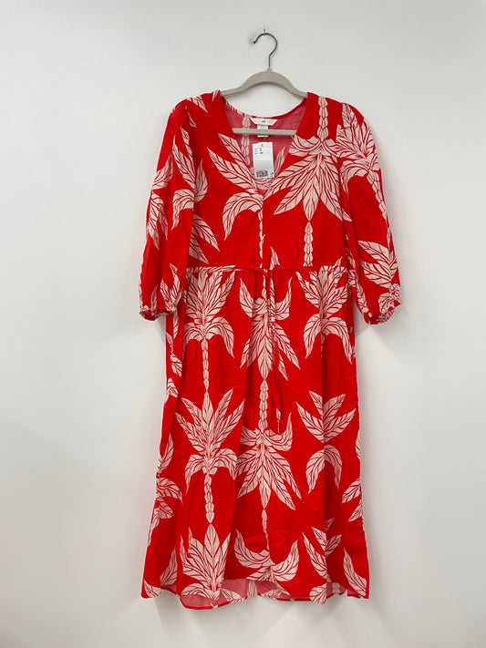 H&M balloon sleeved cotton midi dress Size XS /NWT