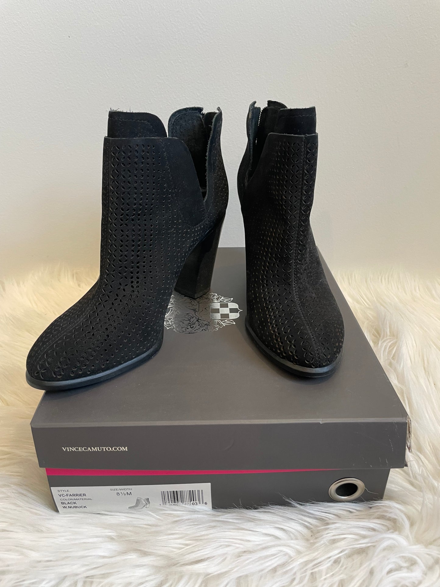 Vince Camuto Farrier black high heel booties Size 8.5