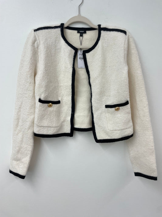 Express Tipped Novelty Button Sweater Jacket Size S / NWT