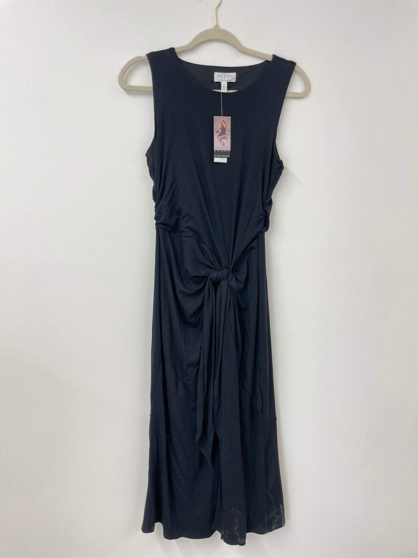Sofia ruched tie tank midi dress Size M /NWT