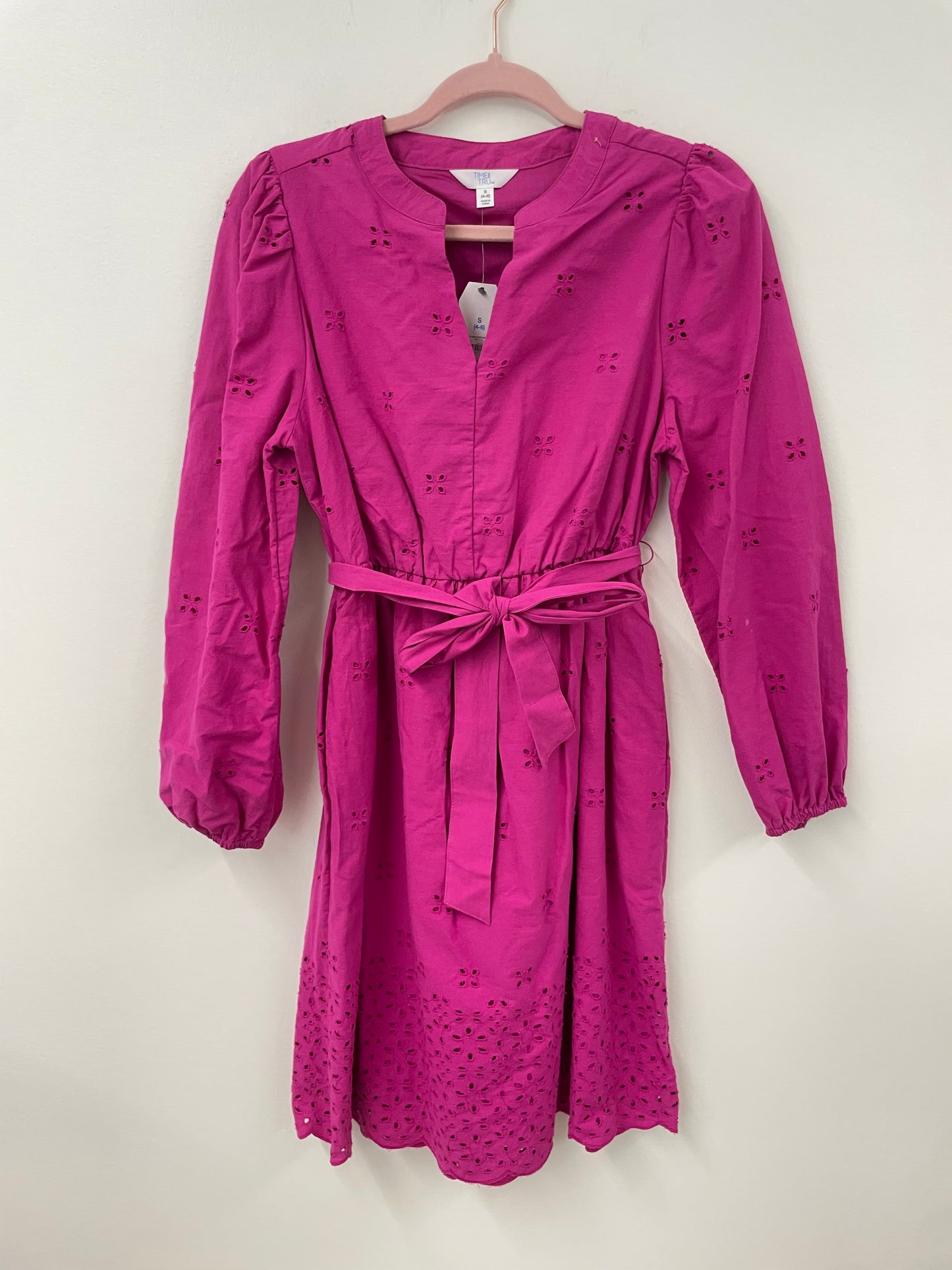 Time and Tru eyelet mini dress Size S /  NWT
