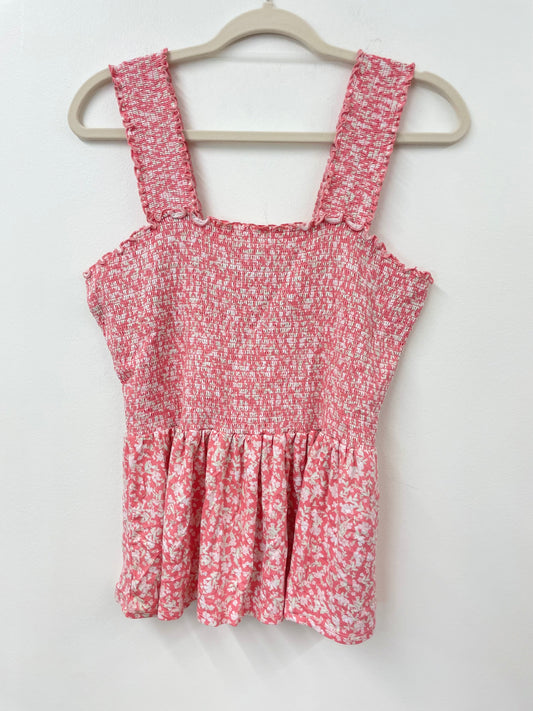 Time and Tru smocked tank Size M / NWT