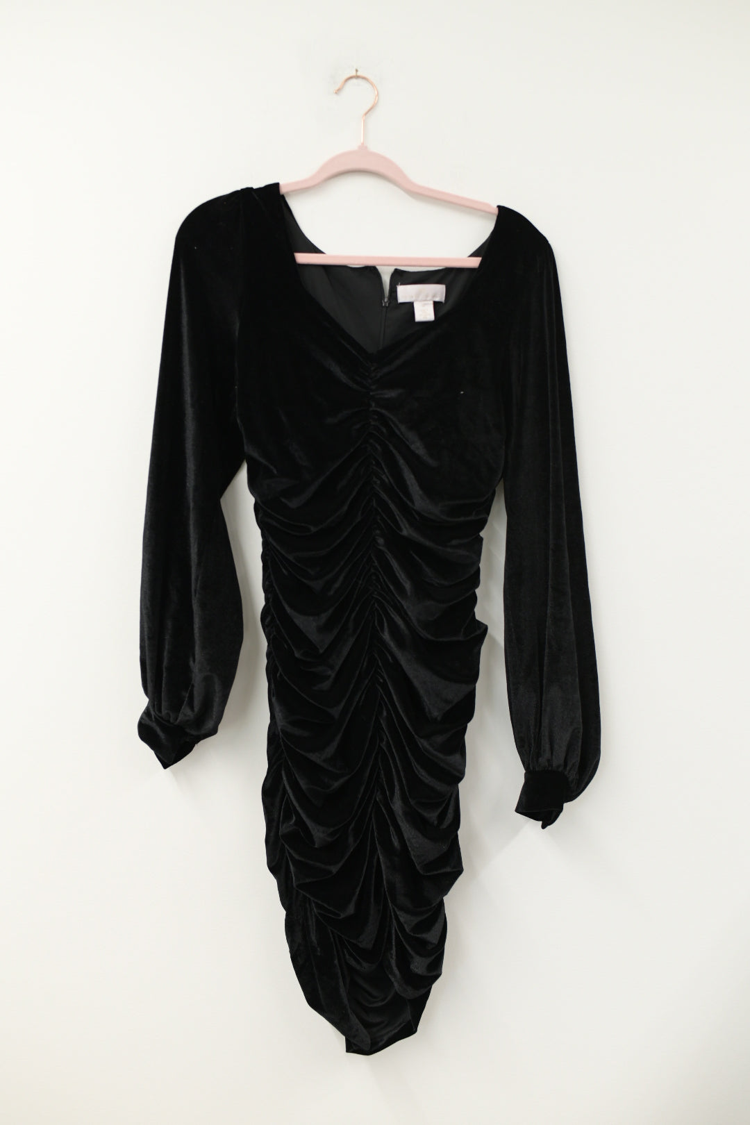 Rachel Parcell velvet bodycon ruched midi dress Size M / EUC