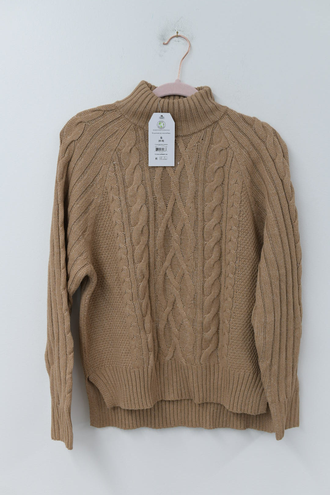 Time and Tru cable mock neck sweater Size S / NWT