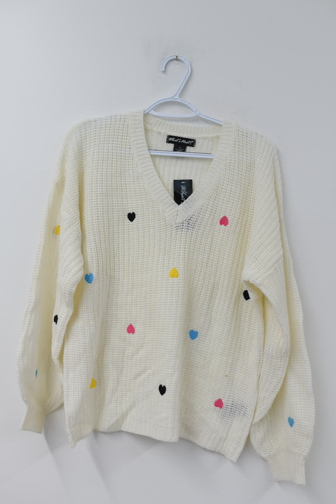 What’s Next?  Valentine’s Day sweater Size S / NWT