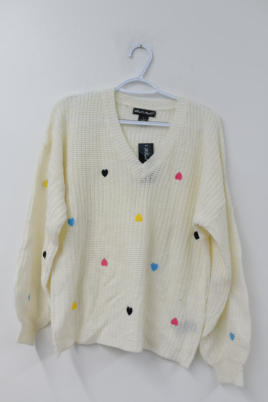 What’s Next?  Valentine’s Day sweater Size S / NWT